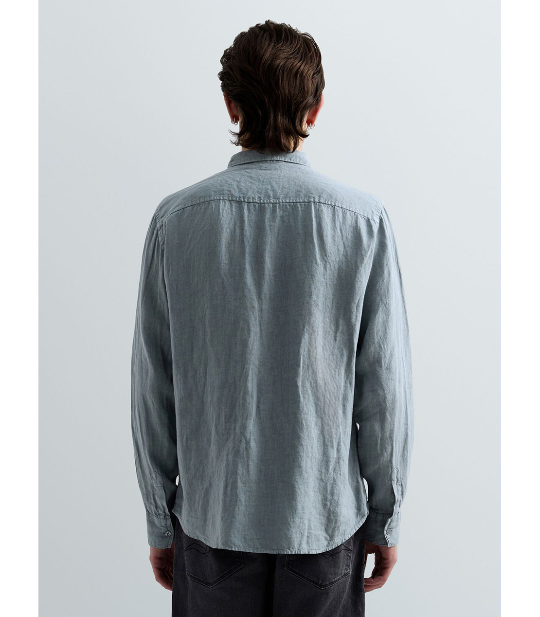 ガーメントダイリネンシャツ 詳細画像 グレイッシュブルー 3